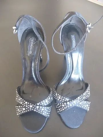 Sandália Preta com detalhes - Corello - Tamanho 36