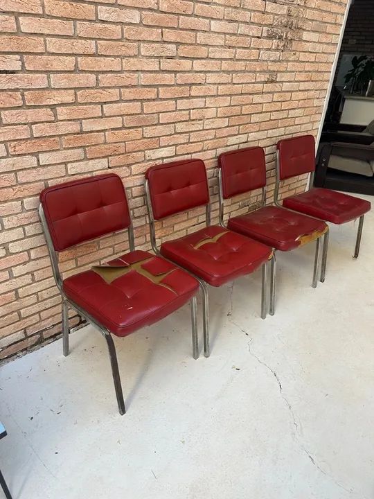 Jogo de 4 cadeiras anos 60