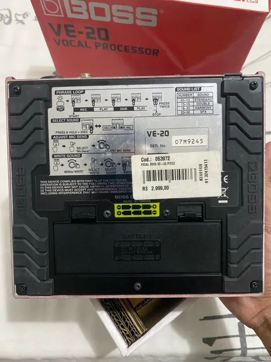 VE20 Boss - Pedal multi efeitos Vocal  - Foto 4
