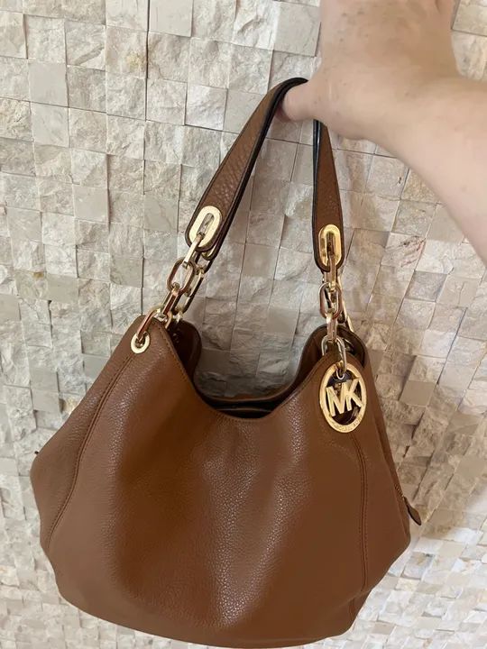 Bolsa Michael Kors Marrom Lillie - Foto 4