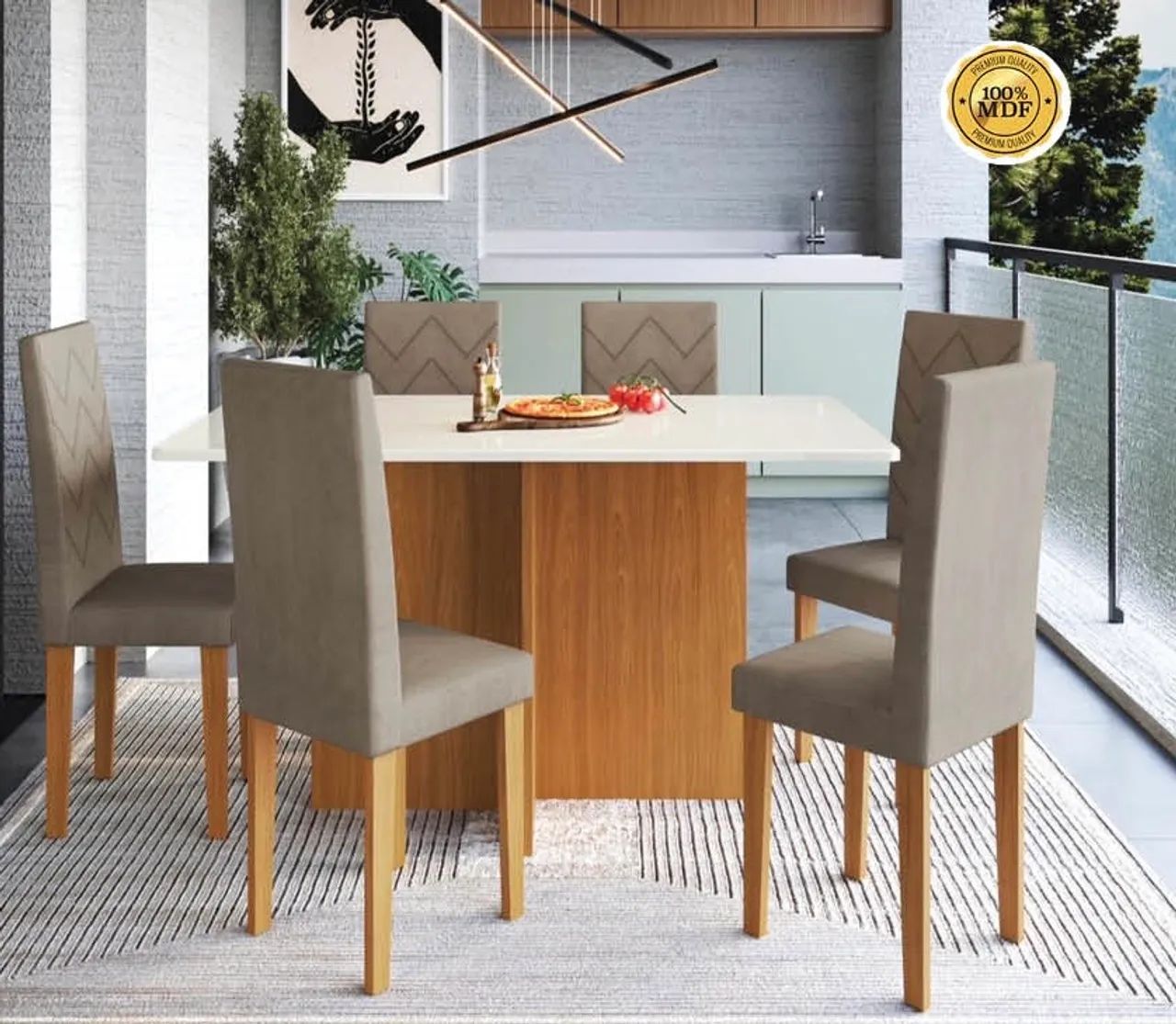 Mesa de Jantar com 6 cadeiras 