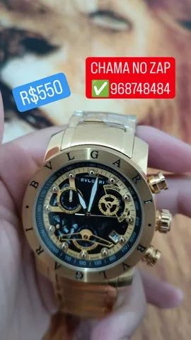 Relógio BVLGARI SKELETON FUNCIONAL ENTREGA GRÁTIS Acessórios