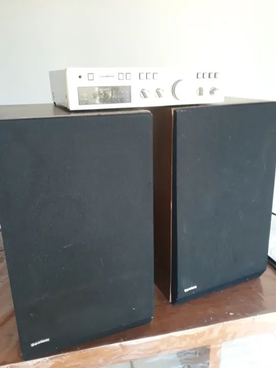 amplificador gradiente mod 166 com as 2  caixas originais