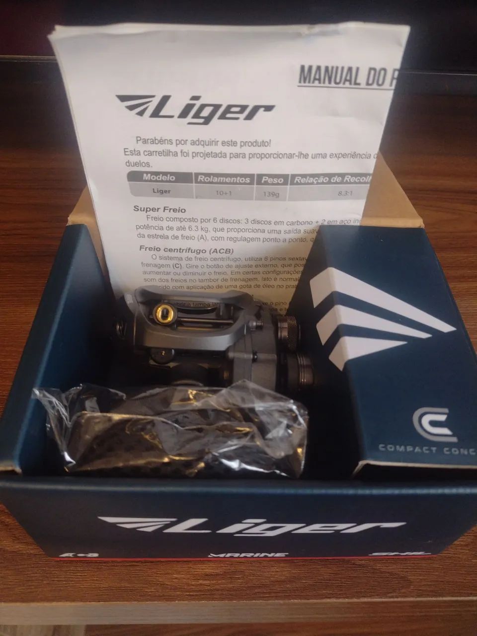 Carretilha Liger Marine Esquerda Nova - Foto 2