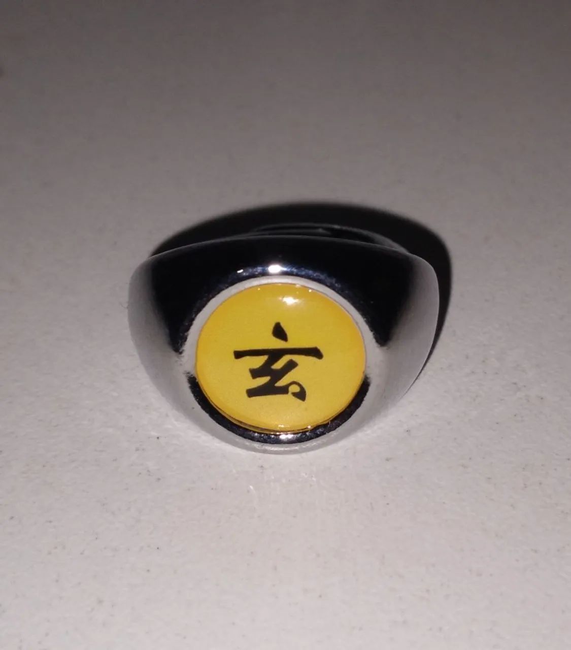 ANEL NARUTO SHIPPUDEN AKATSUKI ZETSU AMARELO AJUSTAVEL