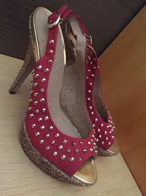 Sandália Peep Toe n.37 Carmim - Foto 5