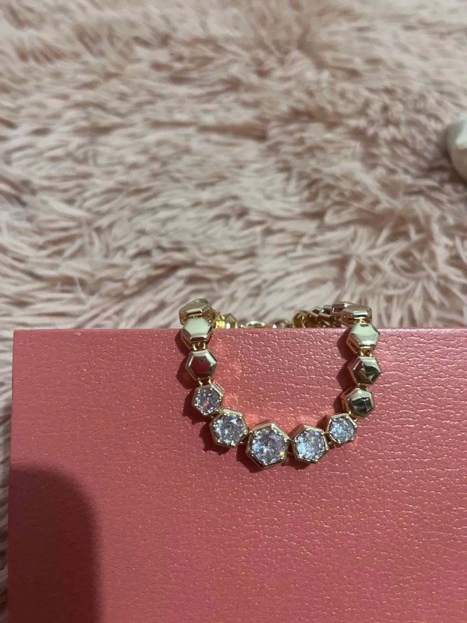 Pulseira Hexagonal com Pedras  - Foto 5