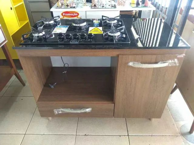 Balcão para fogão cooktop forno fit