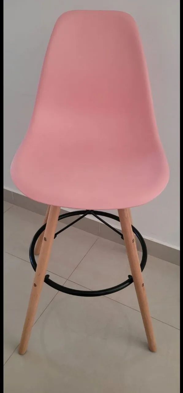 2 Banquetas alta Rosa