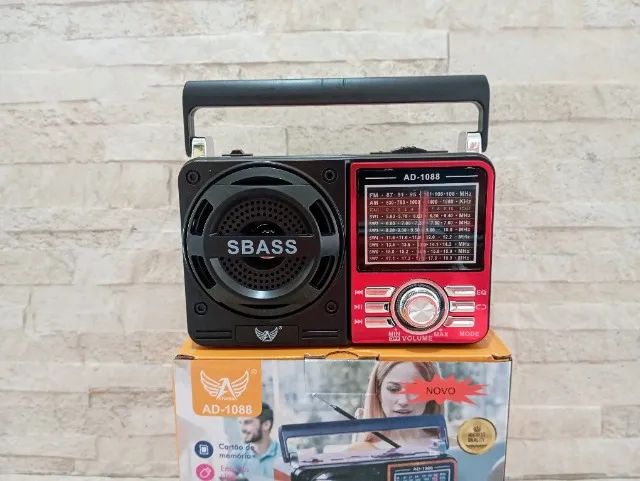 Rádio Retrô Bluetooth Portátil Mp3 Cartão Sd Pen Drive Am Fm