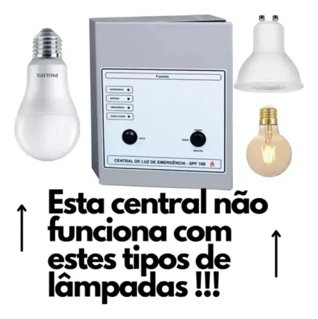 Central de Luz de Emergência 24V Automática - SPF 100 - Foto 2