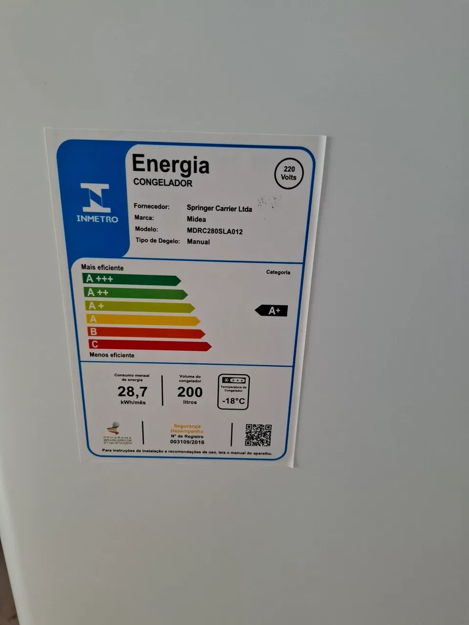 Freezer Horizontal Midea 200 Litros - Novo - Foto 5