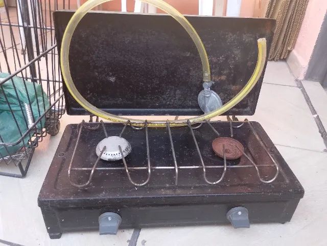 Fogão a gás de mesa ou pia 2 bocas 