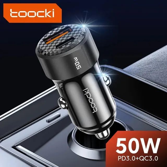 Carregador Veicular 50w Turbo Pd 2 Portas Toocki - Foto 2