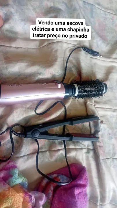 Vendo chapinha e uma escova elétrica usada pois não estou usando 