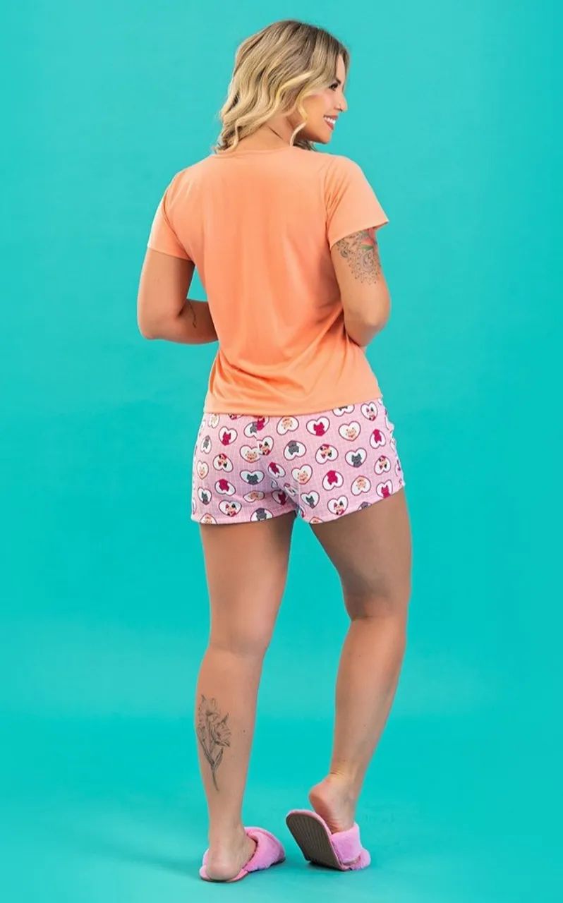 Pijama Curto Feminino M - Foto 2