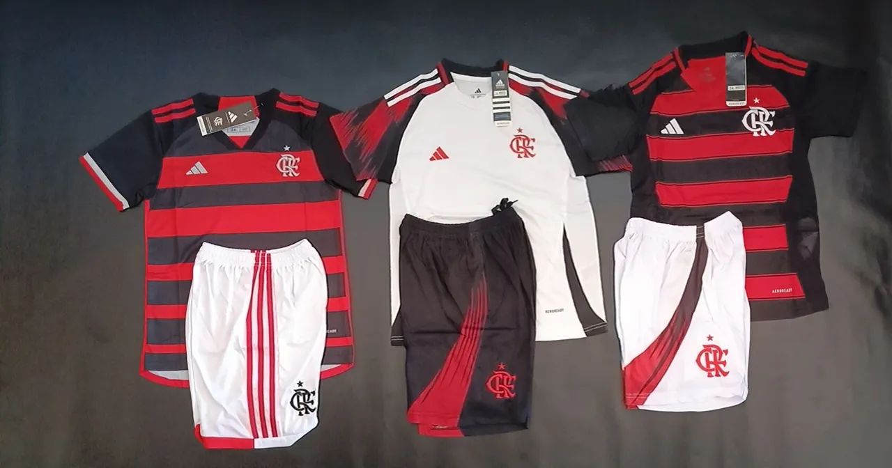 Conjunto infantil do Flamengo lançamento temos da temporada 24/25 e tbm 25/26 - Foto 2