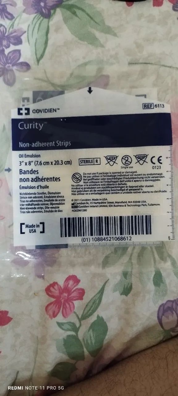 Gaze não aderente Curity 7,6cm x 20,3cm.