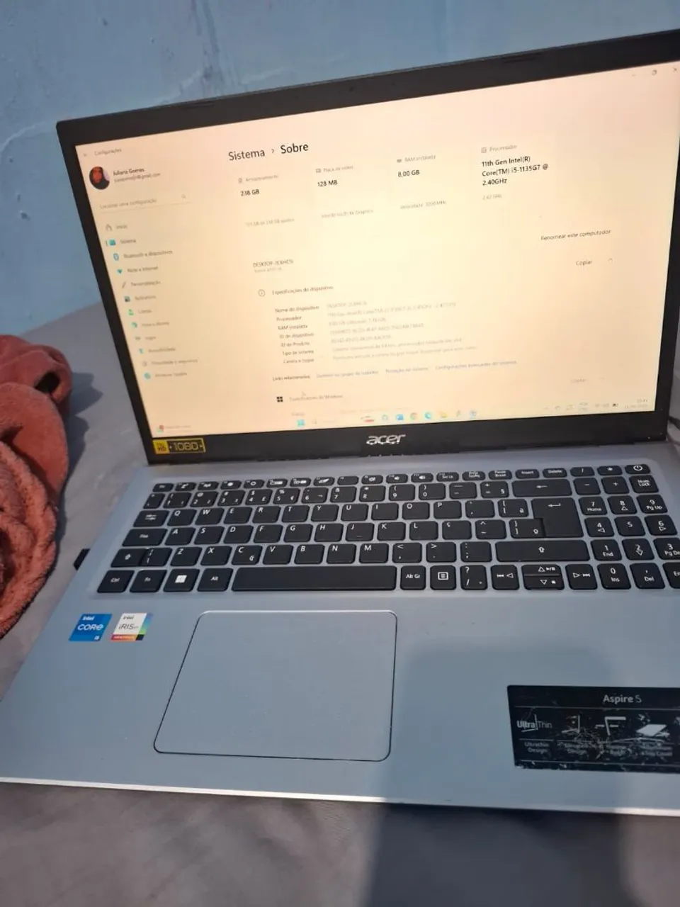 Notebook acer aspire 5 ou troco por iphone