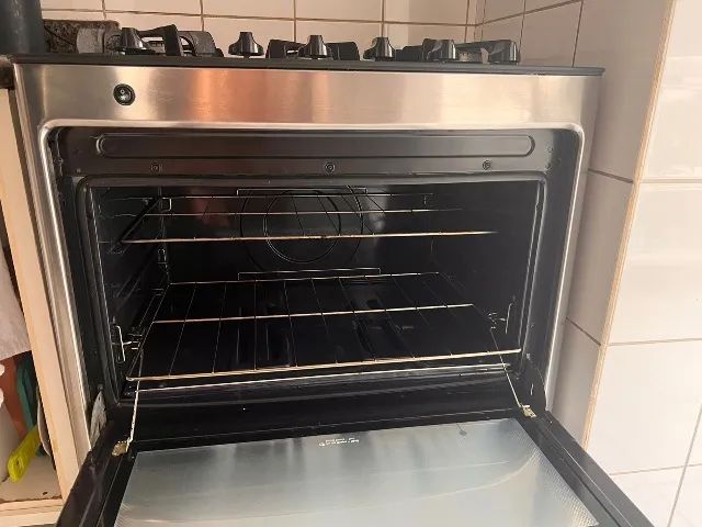 Fogão Cônsul 5 bocas inox com mesa de vidro - Foto 3