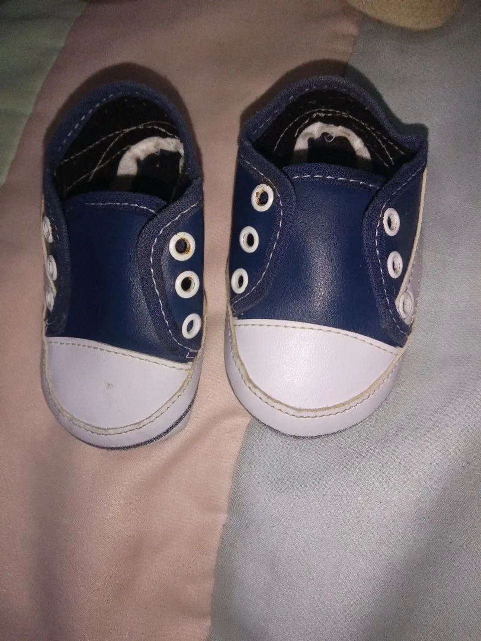 Tênis de Bebê Azul - Tamanho 17