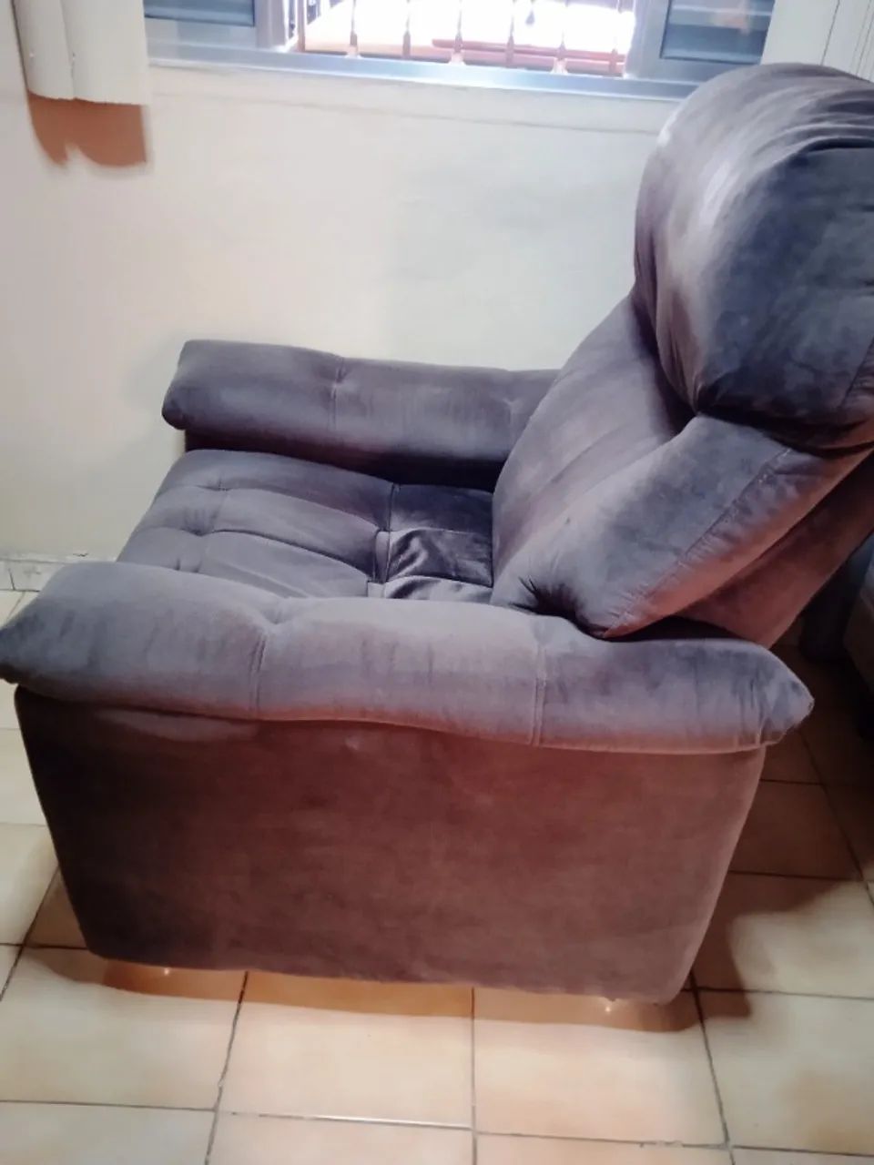 Poltrona Retrátil e Reclinável Tecido Suede  - Foto 2