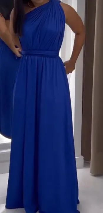 Vestido Azul Longo - semi novo 