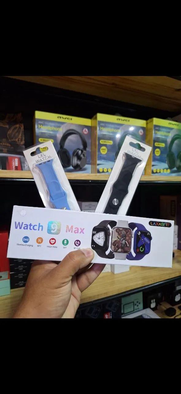 Smartwatch Watch 9 Max - Bluetooth, NFC e Monitor de Frequência