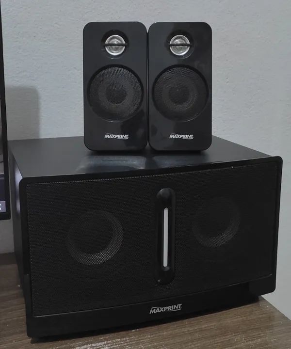 Kit de som Maxprint com subwoofer 50w  - Foto 2