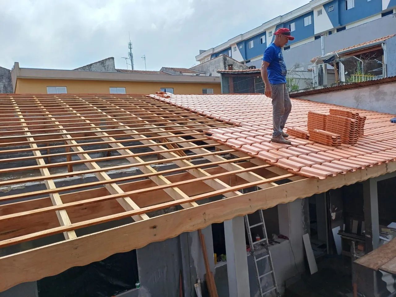 Telhadistas equipe profissional 