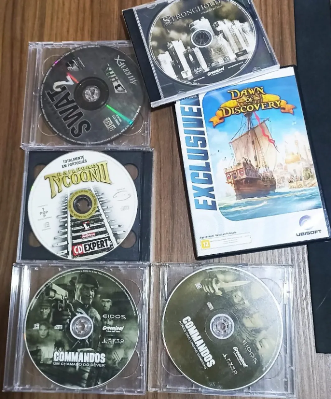 Jogo PC antigo - CD Rom - Swat 2 Railroad Tycoon 2 Strongho Commandos