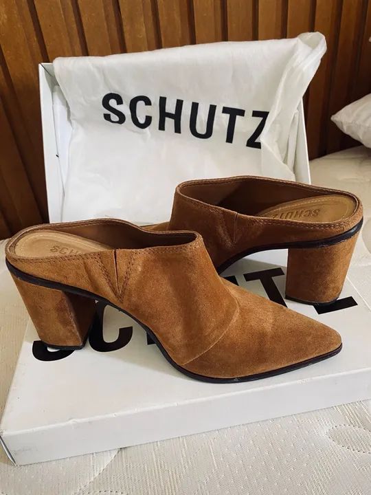 Sandália Mule Schutz Marrom - Foto 2