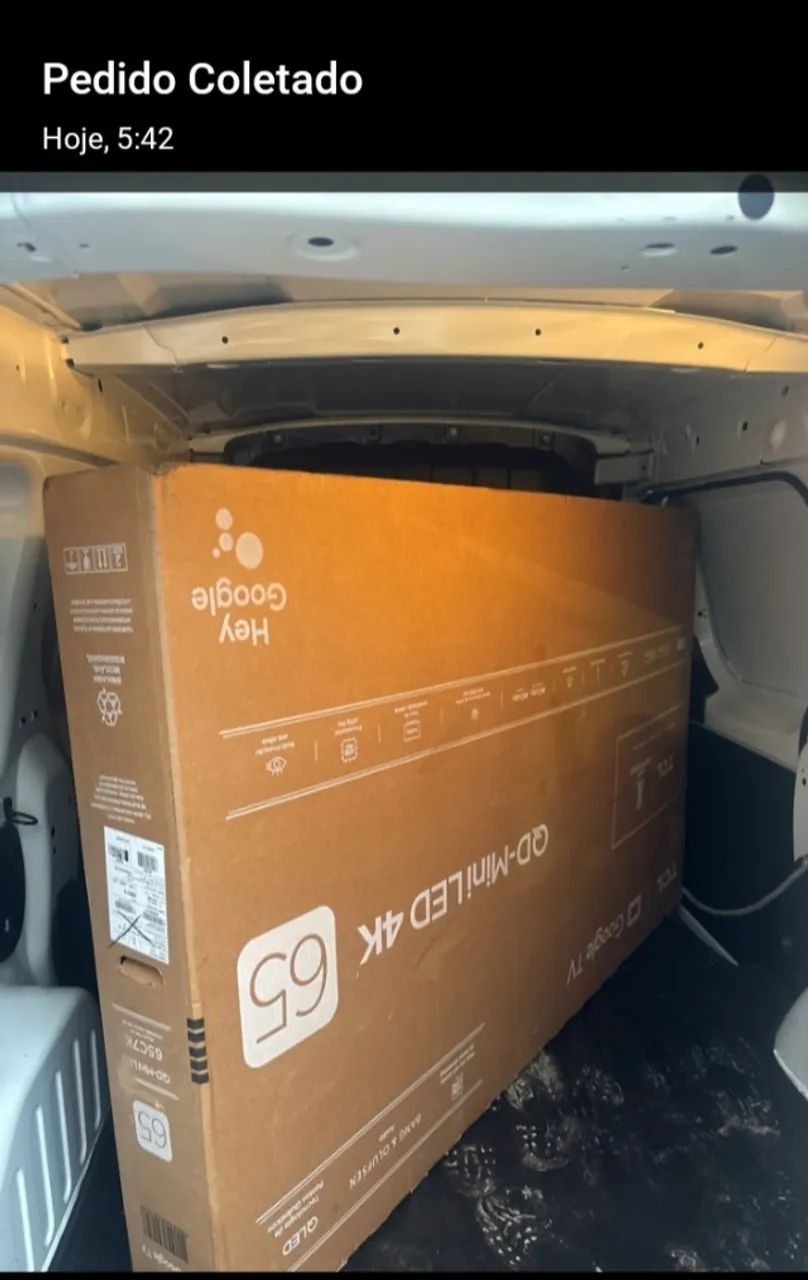 Caixa para TV 65 polegadas + Isopores / retirada e entrega na grande São Paulo - Foto 4