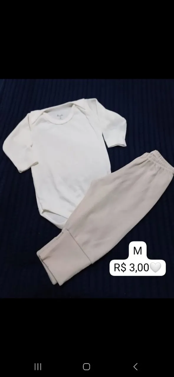 Conjunto Body e Calça Bebê - Tamanho M