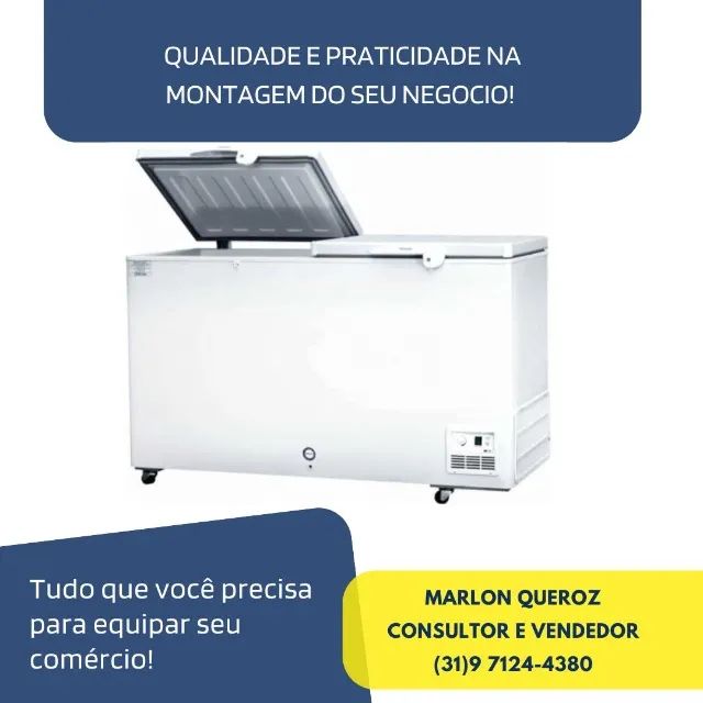 Congelador Freezer Porta Cega 503 Litros Fricon Novo