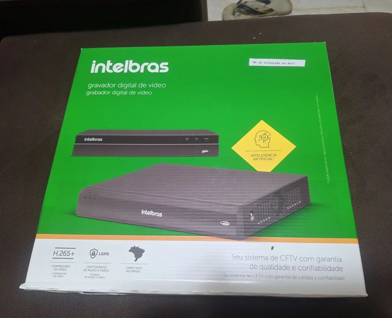 Kit Gravador Digital de Vídeo Intelbras H.265+ com Inteligência Artificial