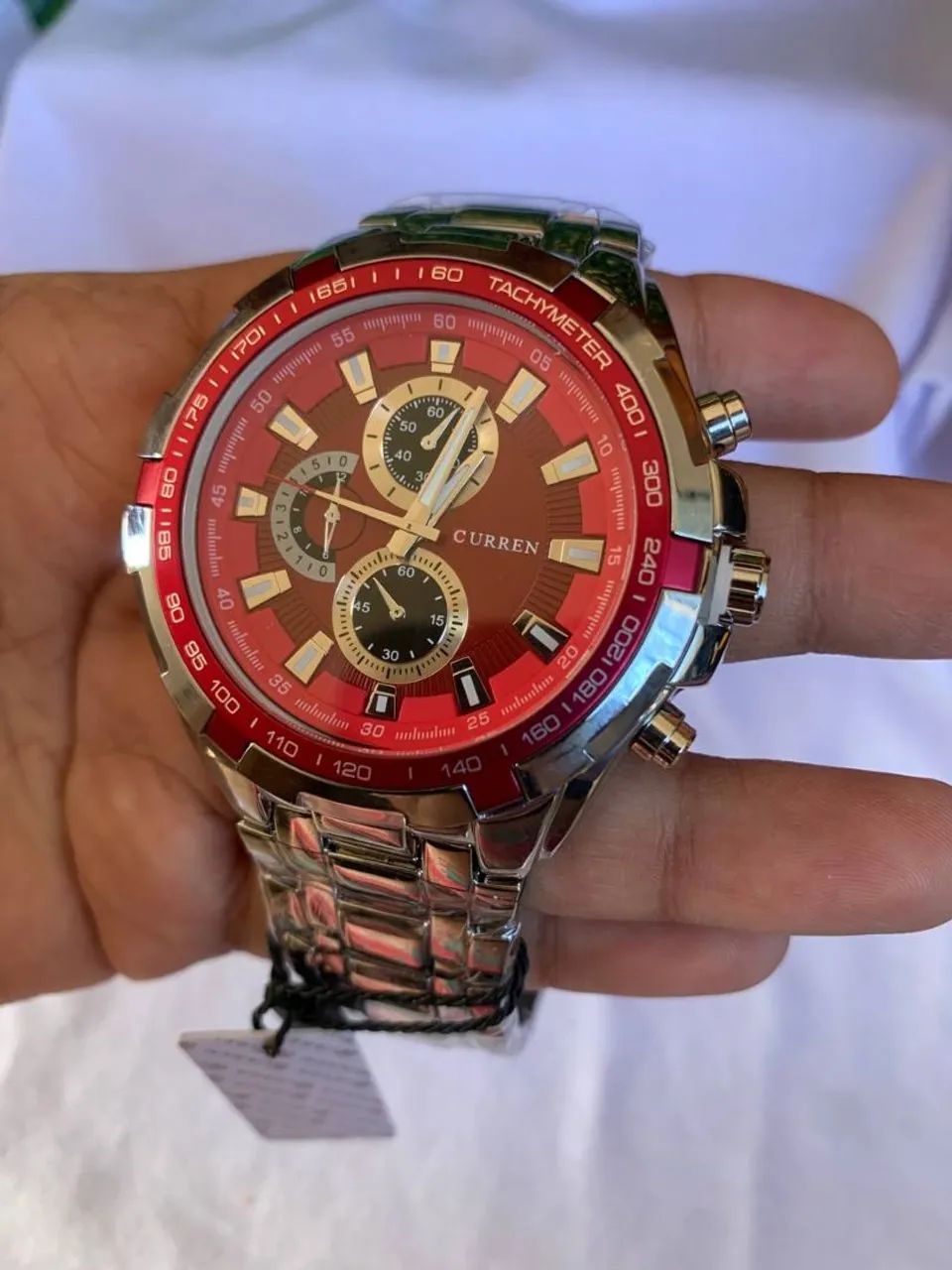 Relógio Curren Masculino  Vermelho robusto  - Foto 2