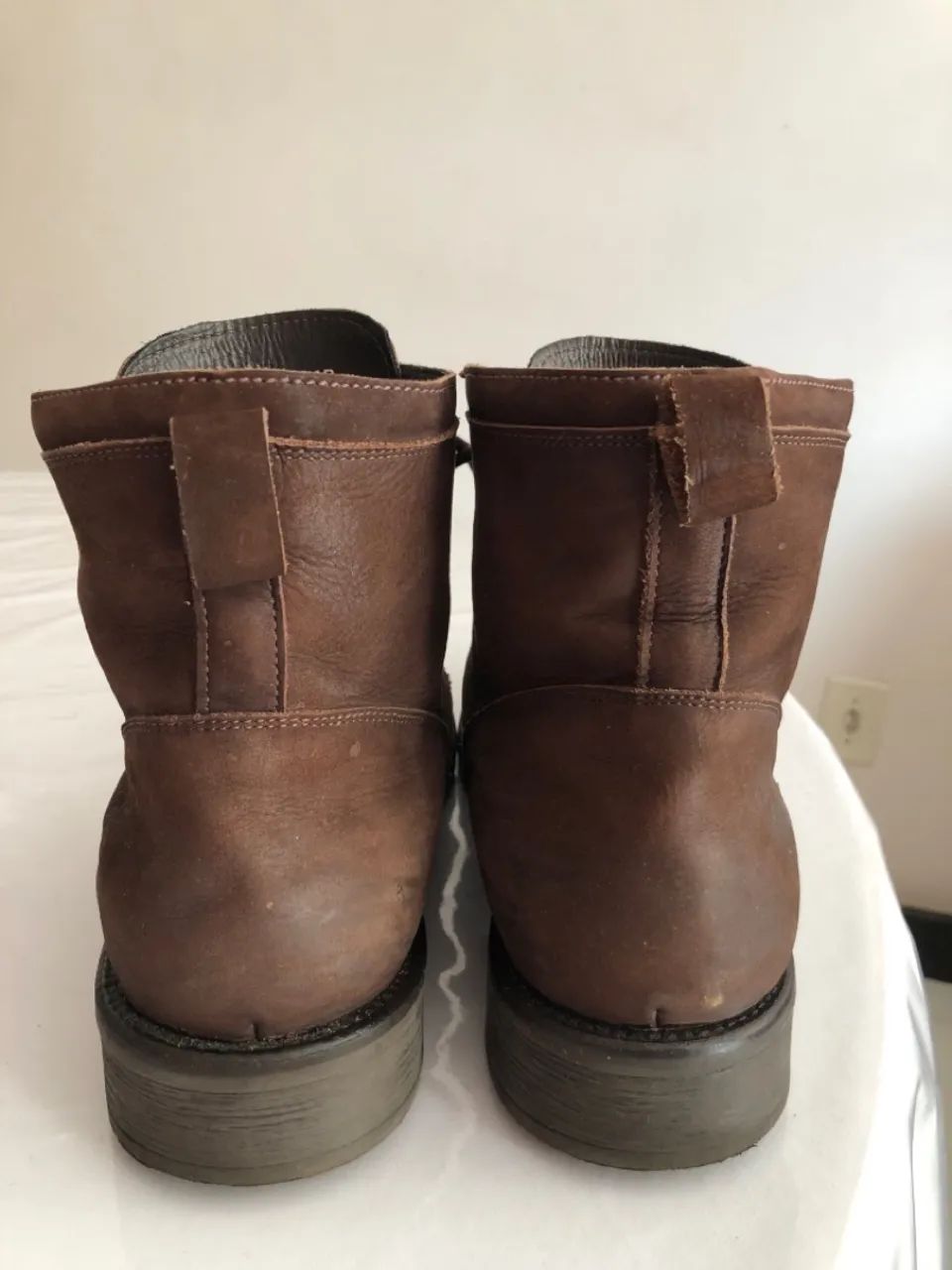 Botas de couro marrom JOHN - Foto 3