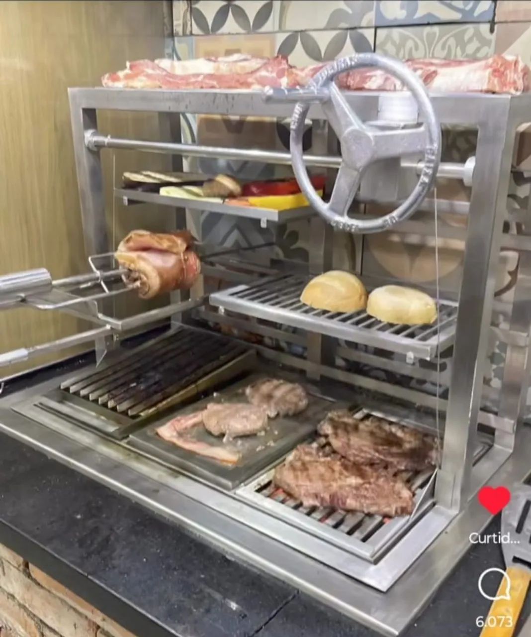 GRILL 100% INOX TOP DE LINHA