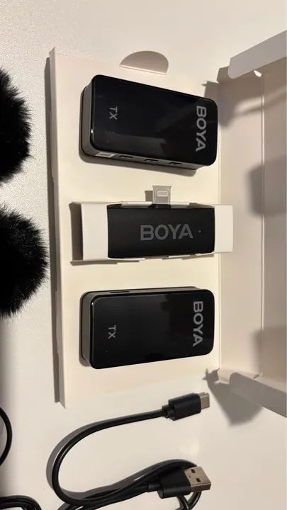 Microfone Lapela Sem Fio Boya BY-XM6-S4 - Novo - Foto 4