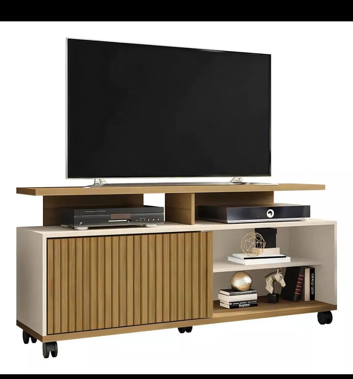 Rack para TV com Design Moderno e rodinhas 
