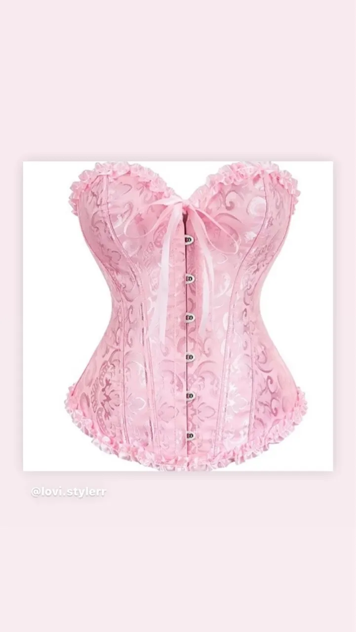 Corset de renda rosa