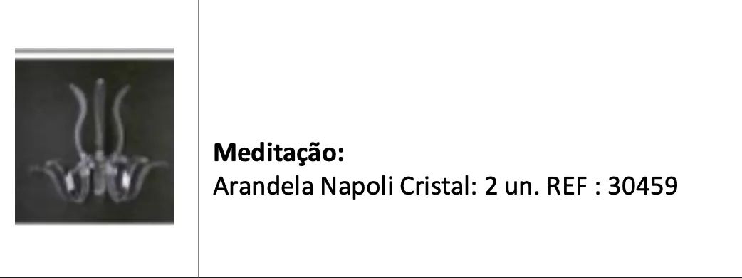 Arandela Napoli Cristal 2 unidades Mantra - Foto 2