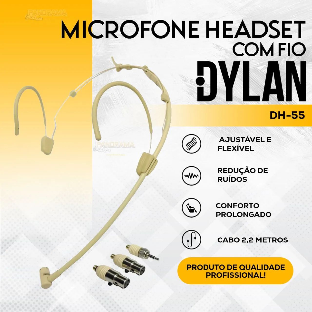Microfone Headset Condensador Cardioide Dylan DH-55 Direcional - Foto 4