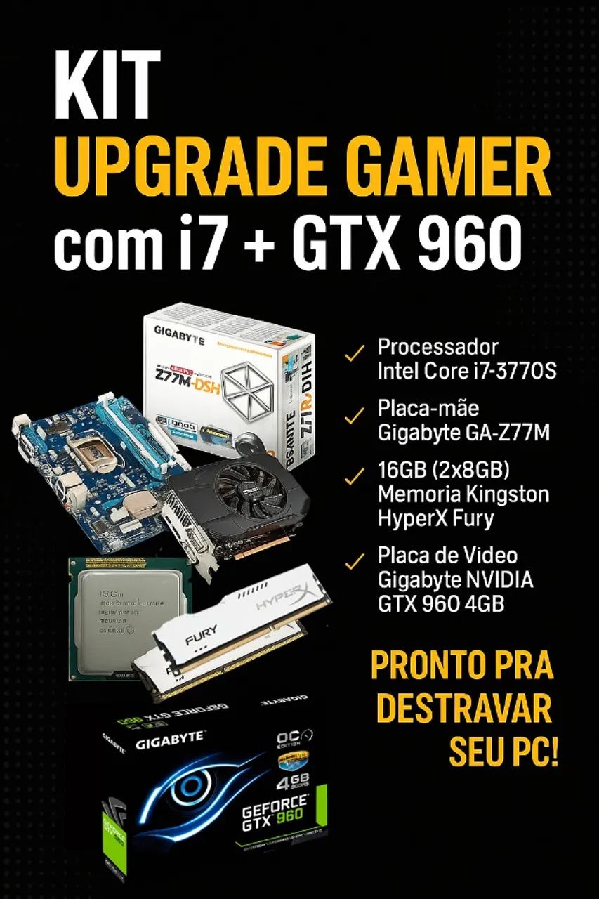 PC GAMER i7 + GTX 960 4GB + MB Z77M + 16 GB RAM (KIT UPGRADE) - Foto 2