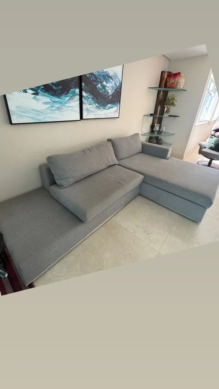 SOFÁ COM CHAISE TOM SOBRE TOM - Foto 2