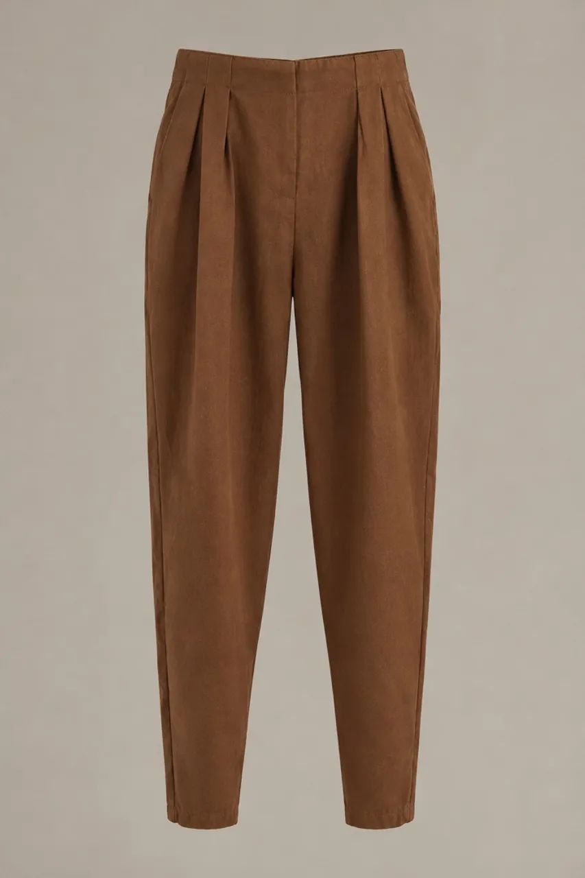 Calça alfaiataria marrom