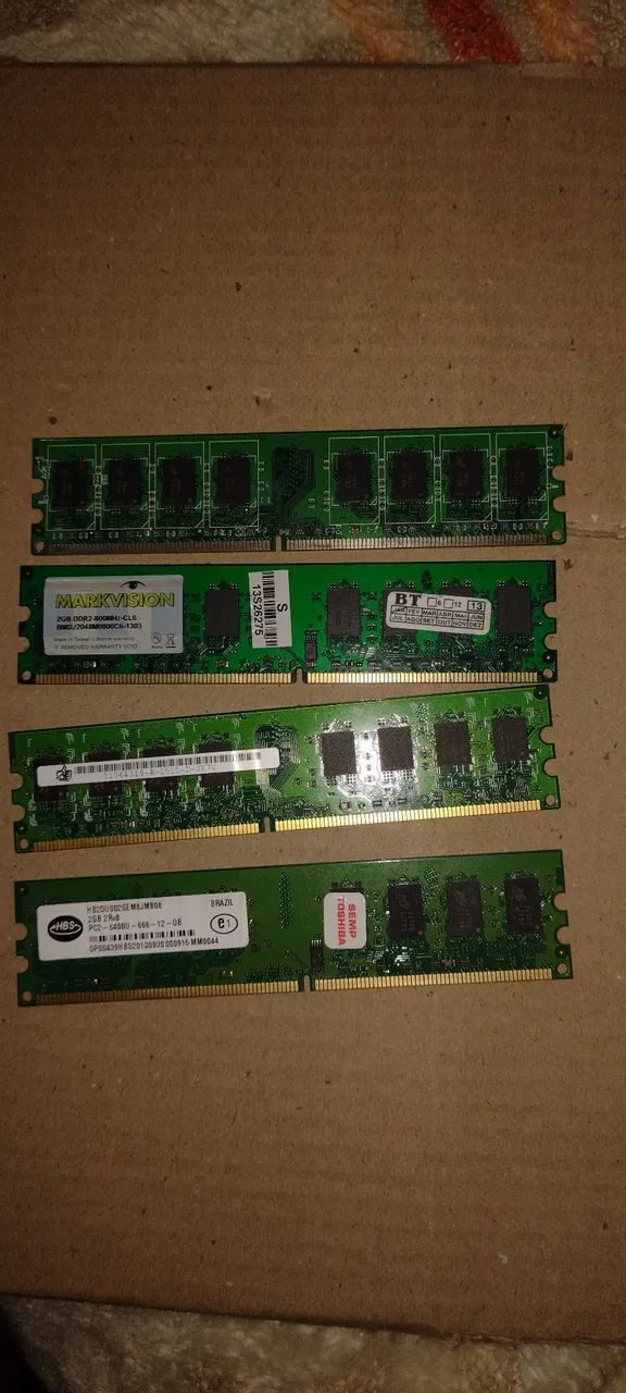 Quatro pente de memória RAM de 2 GB DDR2 - Foto 2