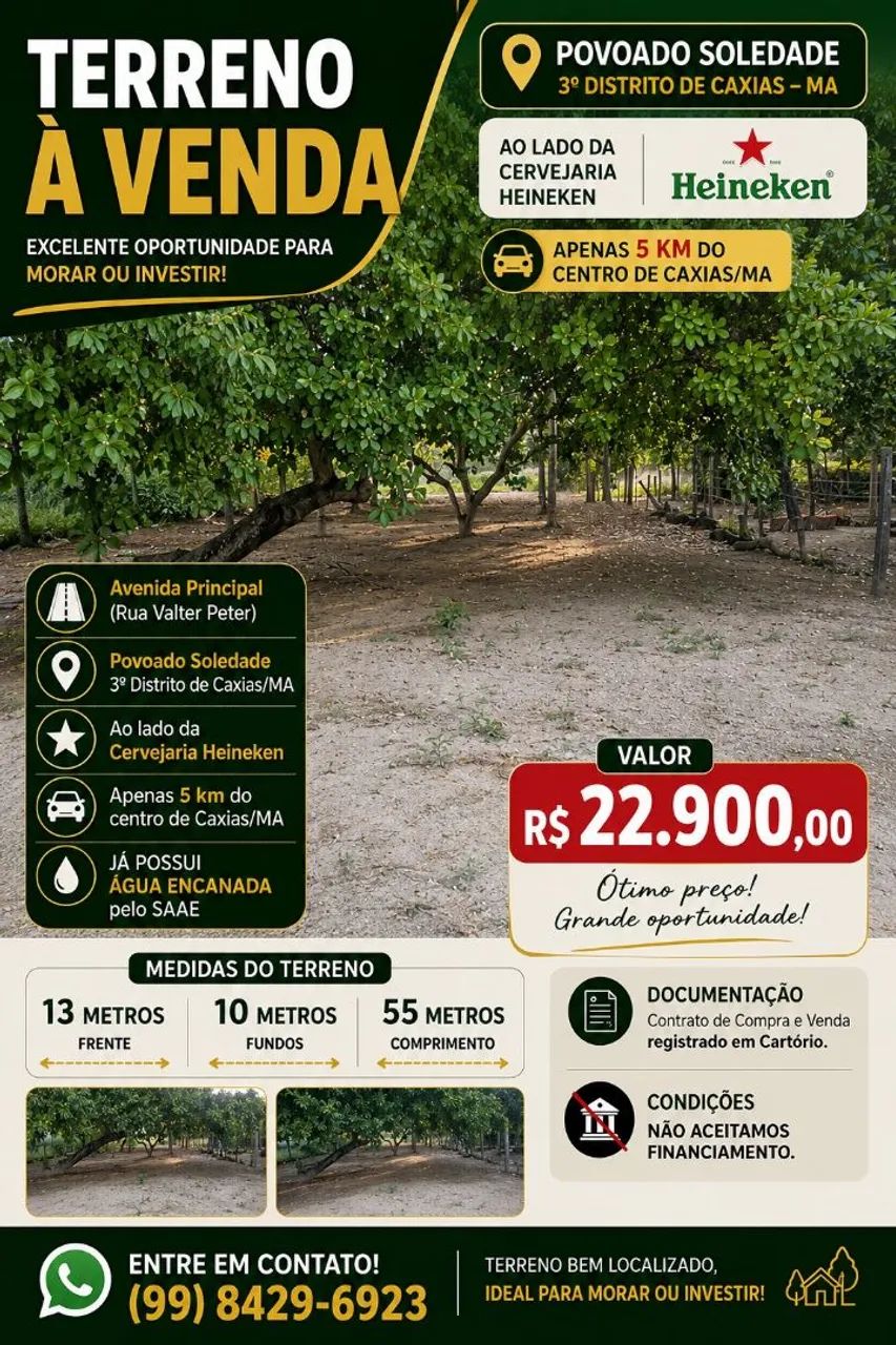 TERRENO A VENDA SOLEDADE