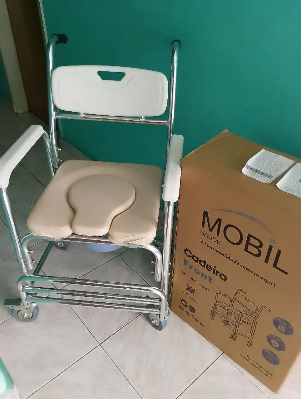 Cadeira de banho alumínio - Foto 3